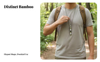 Lightweight & Portable Stainless Steel Whistle Long-Lasting Bamboo Joint Whistle Multi-Purpose for Pet Trainers, Coaches, Everyday Carry