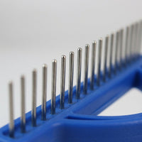 Dog Grooming Rake and Cat Comb for Large Dogs, Professional Pet Comb with Double Row, Detangling Tool, Wood Style Dog Combs for Grooming