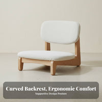 Minimalist Design Armless floor Chair Lowsilhouette Japanese aesthetic Floor Chair Space Saving Meditation Seat Ergonomic rearrest for Minimalism aficionados, Home Decorators, Tea Room, studying, Bedroom, Bay opening