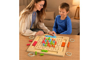 Triangular Peg Board Recessed Storage Wooden Triangle Game Triangle Peg Game Elastic Bands