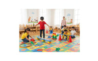 114 Pieces Physical Activity Preschool Gym Play Set Multifunction Kids Fitness Equipment Set Colorful for Preschoolers, Kindergarten, Home