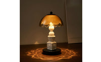 Adjustable Table Lamp with Dome Shade Warm Vintage Table Lamp Sculptural Soft for Bedroom