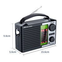 Telescopic Antenna World Band Receiver Carry Handle Portable Radio Tuning Knob Portable Band Radio Speaker Grille