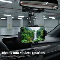 Rearview Mirror Ph Unit Holder Anti-Movement Reflective Mirror Ph Unit Mounting Grip-Hand for Drivers, Passengers, Navigation, Driving