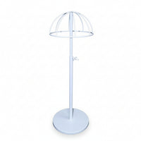 Curved Arms Adjustable Hat Stand Round Base Dome Top Hat Stand
