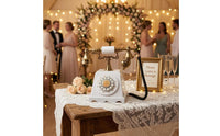 Vintage Rotary Phone Audio Guestbook Antique Inspired Wedding Message Phone Audio Guest Book Telephone Gold Tone Accents