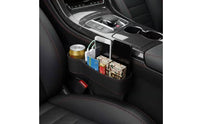 Space Filler with USB Universal Fit Seat Space Storage Box Prevents Items from Falling Car Storage Box with Beverage Holder Holder