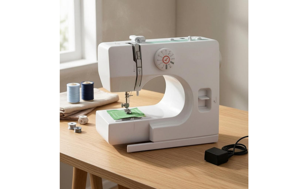 Stitch Selector Desktop Sewing Machine Included Foot Pedal Compact Sewing Machine Top Controls Home Craft Tool Quick Repairs