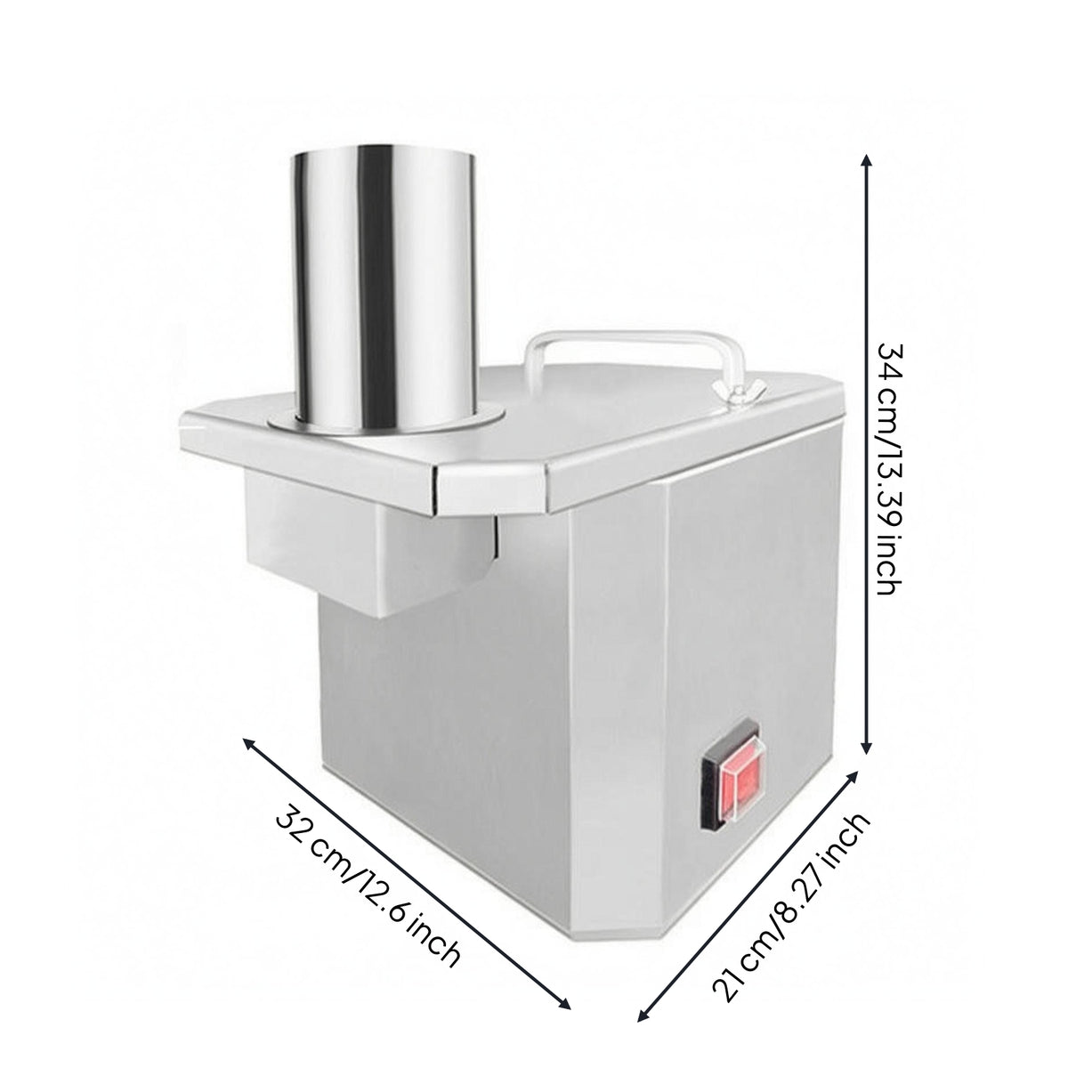 Stainless Steel Electric Vegetable Dicing Machine Compact Countertop Dicing Machine Metal Housing Automatic Fruit Dicer