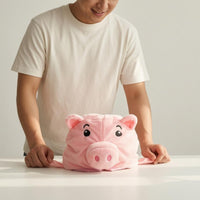 Stuffed Pig Costume Headpiece Tie Straps Piglet Headwear