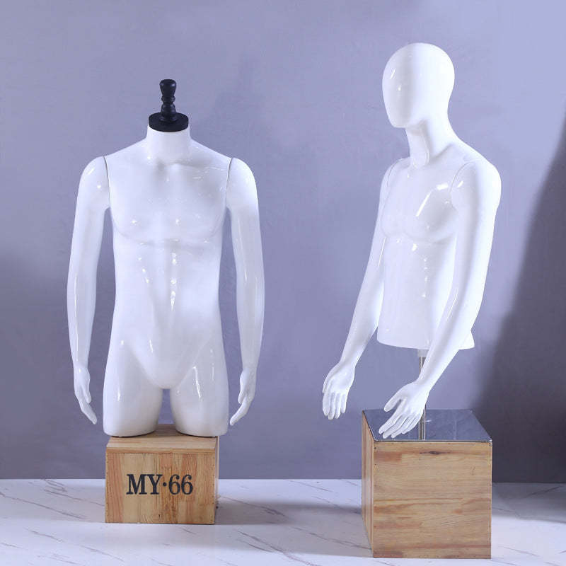 Half-Body Male Mannequin for Window Display - ABS Plastic