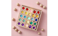 Wooden Gem Blocks Translucent Gem Block Toy Wood Wooden Puzzle Tray