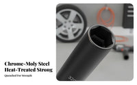 High Rotational Force 1 Inch Drive Deep Shock Socket Industrial Grade Steel Hexagonal Pneumatic Wrench Socket Heat Treated for Tire Changing