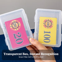 Transparent Chip Container particle-resistantproof Clear Card Storage Box multipurpose