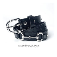 Horse Riding Belt Metal Buckle Equestrian Leather Belt Customizable Look & Elegance Accessory for Equestrians