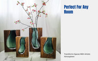 Modern Chinese Glass Vase, Minimalist Decorative Flower Holder, Home Living Room Entryway Hydroponic Decor