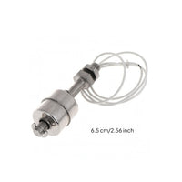 Wired Lead Stainless Steel Buoyant Switch Slim Threaded Buoyant Level Switch Silver Finish