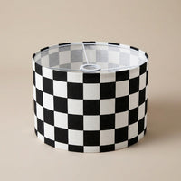 Light Shade with Detachable Grid Pattern for Easy Installation, Textile Lampshade for Table and Ceiling Cloth for Living Room