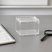 Reptile Enclosure with Attractive Sliding Lid Ventilated for Desktop, Hobbyists