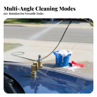 Cleans Hard-to-Reach Areas 1/4 Inch Quick Connect Adapter Heavy Duty Quick Connect Angle Adapter Long-Lasting Brass and Stainless Steel 180 Degree Angle Connector 4500 PSI Rated for Car Detailers