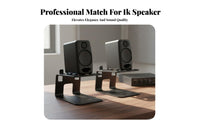 Anti-Resonance Studio Monitor Stand Shock Absorption Desktop Speaker Stand 5° Inclined Design Monitor Speaker Riser Non-Slip for Music Producers, Audiophiles, Gamers, Home Office, Gaming Room