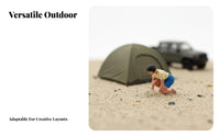 1:64 Scale Figure Photography Prop Miniature Camping Person Lifelike