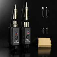 Compact Wireless Audio Transmitter and Receiver with 6.35 Mm Plug Rechargeable Wireless Guitar Transmitter Receiver 5.8GHz Anti-Interference for Musicians, Live Performance