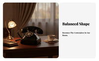 Rotary-Style Landline Phone Decorative Corded Desk Phone Rotary Dial Telephone Classic Antique Design Communication Device