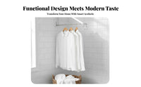 Folding Wall-Mounted Clothes Rack Foldable Wall Hanger Retractable