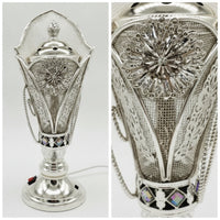Electric Scent Warmer Electrically Powered Scent Warmer with Mesh Panels Metal for Prayer Space, Living Room, Entryway