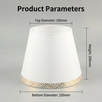 Textile Lampshade with Gold Trim for Ceiling Lights and Pendant Lamps, Shade for Table and Floor Modern for Bedrooms