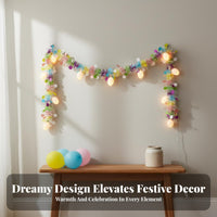 Easter Egg Light Garland Festive Atmosphere Macaron Color Egg Lights Romantic Easter Decoration for Kids, Homeowners, Indoor, Wall Decor
