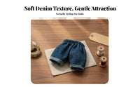 14cm Doll Clothes Cute Design Miniature Overalls and Match Outfits BJD Doll Outfit for Hobbyists, Kids, Leisure Time