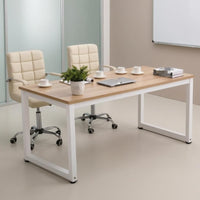 Home Office Desk White Frame Computer Desk Modern for Bedroom