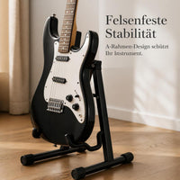 Foldable A-Frame Guitar Stand for Acoustic Electric Bass Guitars, Detachable Portable Instrument Display Rack