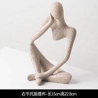 态生活 ins奶油风陶瓷花瓶摆件客厅电视柜样板间高颜值玻璃装饰品