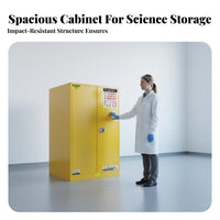 90 Gallon Fireproof Cabinet Double Vents Storage Cabinet for Chemists, Workshop Owners, Laboratories, Warehouse, Factories