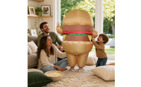 Inflatable Burger Costume Full-Body Inflatable Hamburger Costume Eye-Catching Apparel for Adults, Halloween, Cosplay