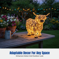Resin Cow Decoration, Creative Glowing Cow, Home Desktop Decor, Holiday Ambience, Animal Craft Ornament