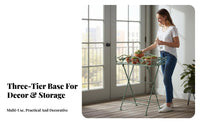 Three-Tier Avian Design Shelving Shelf Unit Floor-Standing Three-Tier Ladder Shelf Vintage Design layoutSaving for Residents