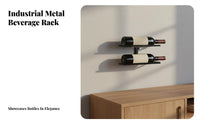 Space Saving Wall Mounted Wine Rack Easy Installation Wall Mount Wine Rack Stylish Design Horizontal Bottle Display Long-Lasting and Sturdy for Homeowners, Adults, Living Room, Kitchen, Restaurant