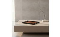 Metal Serving Tray with Handles Elegant Tray with Handles Low-Profile Platter for Entryway