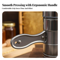 Portable Manual Honeycomb Extractor Effort-Saving Screw Design Handheld Honey Press Sturdy Construction for Beekeepers, Home Kitchen