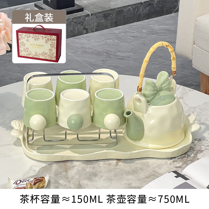乔迁新居结婚陶瓷水具套装礼物家用高级感水杯茶壶茶杯新婚礼物