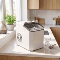 Countertop Ice Maker Compact Ice Maker with Translucent Lid Portable Appliance for Kitchen, Break Room, Cafe