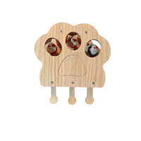 Cut-out Holes Wooden Pet Play Board Light Wood Pet Pawing Toy Board