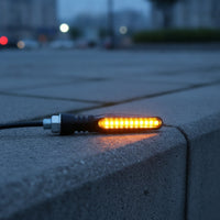 Motorcycle Turn Blinker Light 12V LED with Threaded Mounting Post Electric Bike Indicator Light for Custom Builders