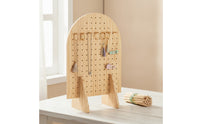 Pegboard Display Wooden Stand Wooden Pegboard Stand Tabletop for Crafters, Collectors, Craft Fairs, Boutiques