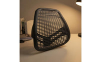 Fitness Bike Back Cushion Rounded Rectangular Mesh Back Cushion Dark Gray