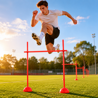 Soccer Training Agility Cone Set with Water-Filled Base, Round Marker Cones for Outdoor Indoor Drills